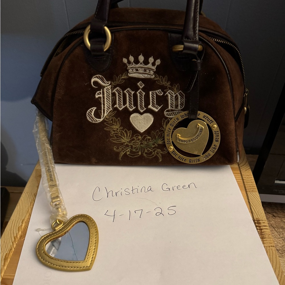 Juicy Couture Brown Suede Handbag